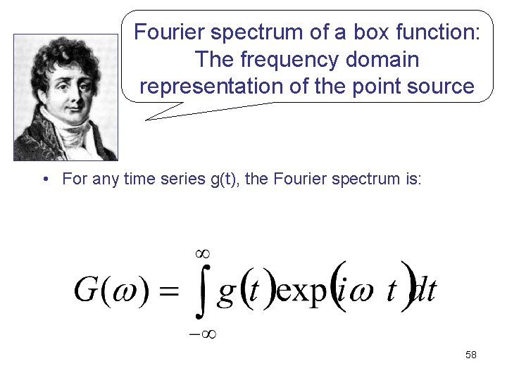 Fourier spectrum of a box function: The frequency domain representation of the point source