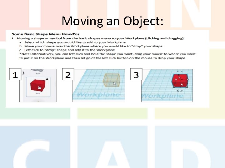 Moving an Object: 