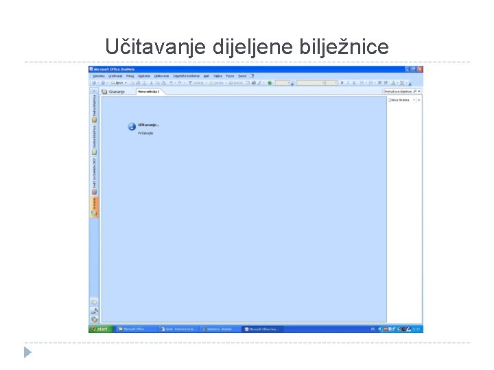 Učitavanje dijeljene bilježnice 