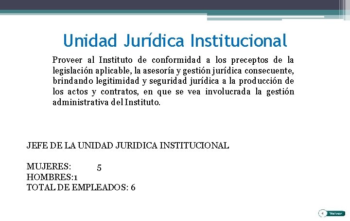 Unidad Jurídica Institucional Proveer al Instituto de conformidad a los preceptos de la legislación