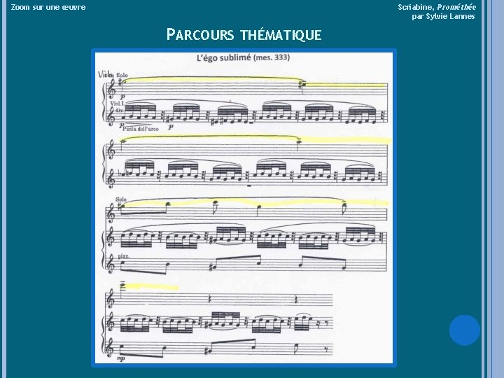 Zoom sur une œuvre Scriabine, Prométhée par Sylvie Lannes PARCOURS THÉMATIQUE 