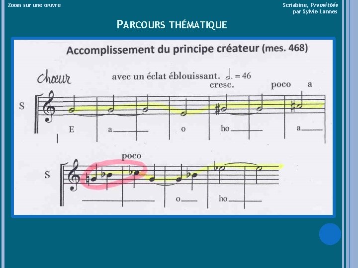 Zoom sur une œuvre Scriabine, Prométhée par Sylvie Lannes PARCOURS THÉMATIQUE 