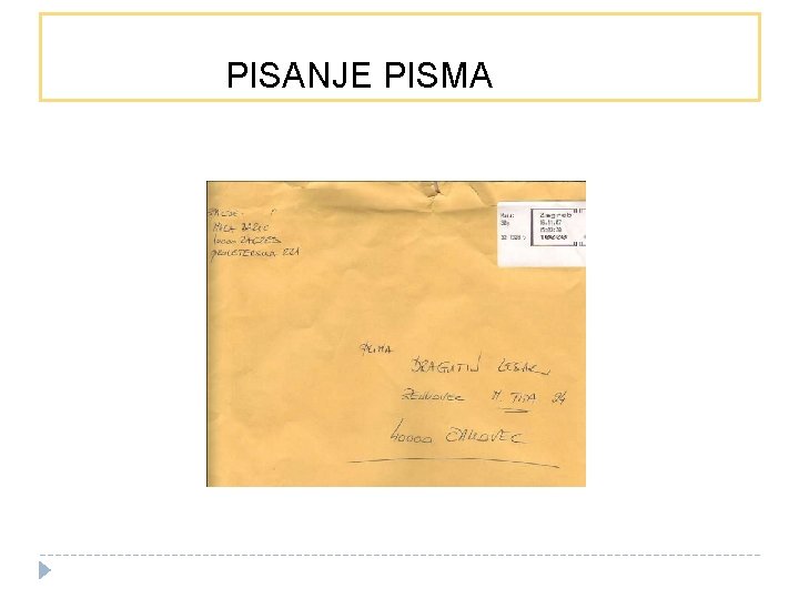 PISANJE PISMA 