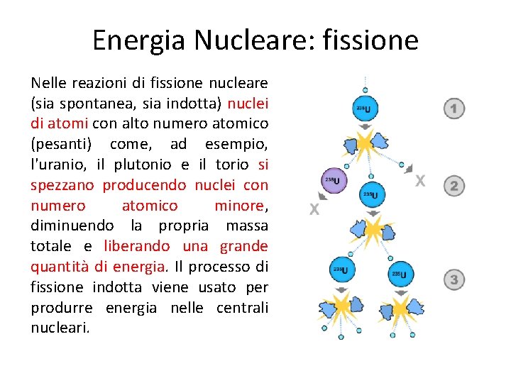 Energia Nucleare: fissione Nelle reazioni di fissione nucleare (sia spontanea, sia indotta) nuclei di Energia Nucleare: fissione Nelle reazioni di fissione nucleare (sia spontanea, sia indotta) nuclei di