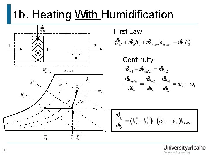 1 b. Heating With Humidification First Law Continuity 4 