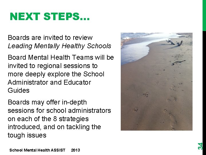NEXT STEPS… Boards are invited to review Leading Mentally Healthy Schools Board Mental Health