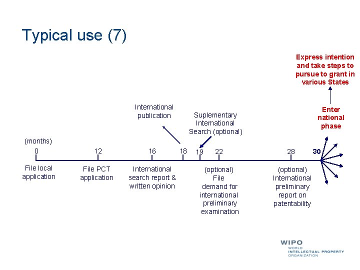Typical use (7) Express intention and take steps to pursue to grant in various Typical use (7) Express intention and take steps to pursue to grant in various