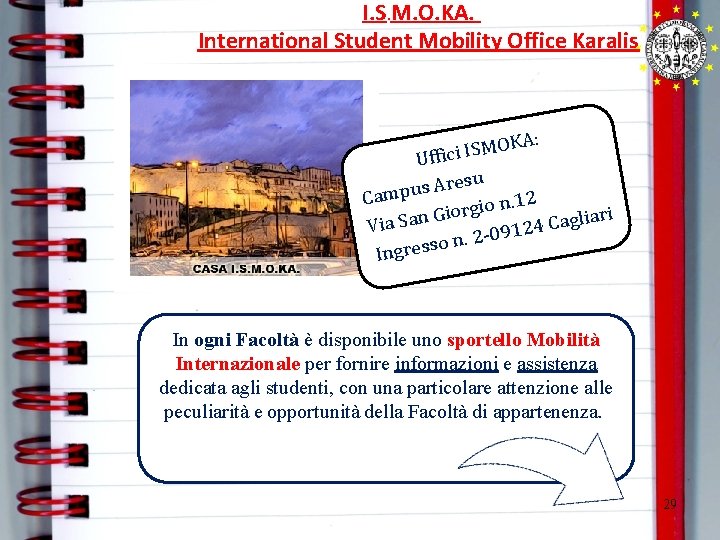 I. S. M. O. KA. International Student Mobility Office Karalis KA: O M S I. S. M. O. KA. International Student Mobility Office Karalis KA: O M S