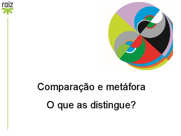 Comparação e metáfora O que as distingue? 