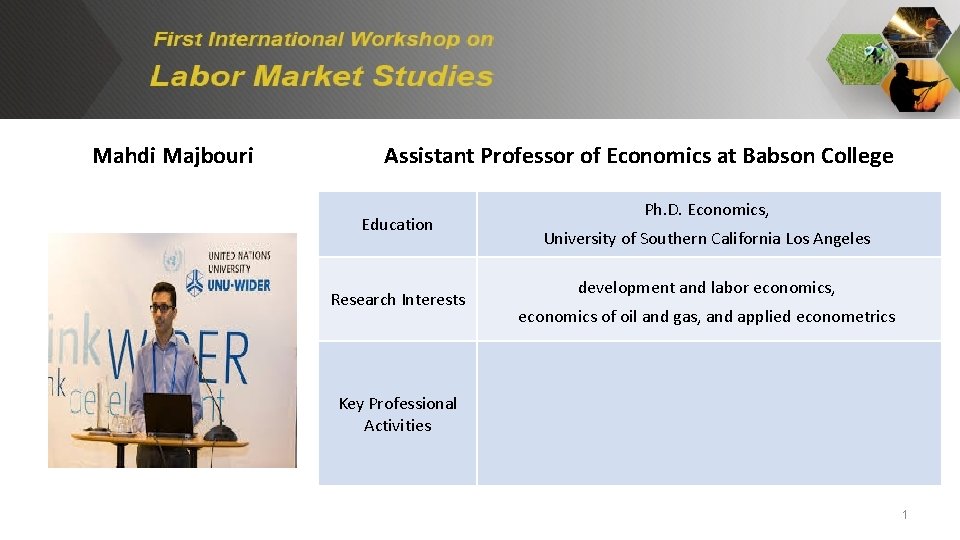 Mahdi Majbouri Assistant Professor of Economics at Babson College Education Research Interests Ph. D.