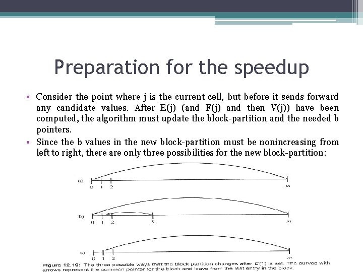 Preparation fοr the speedup • Consider the point where j is the current cell,