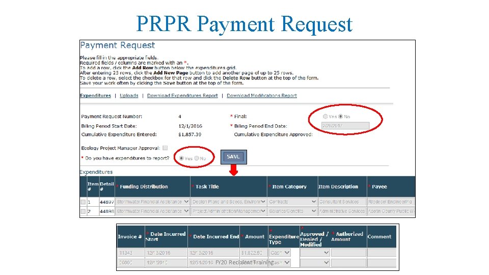 PRPR Payment Request FY 20 Recipient Training 