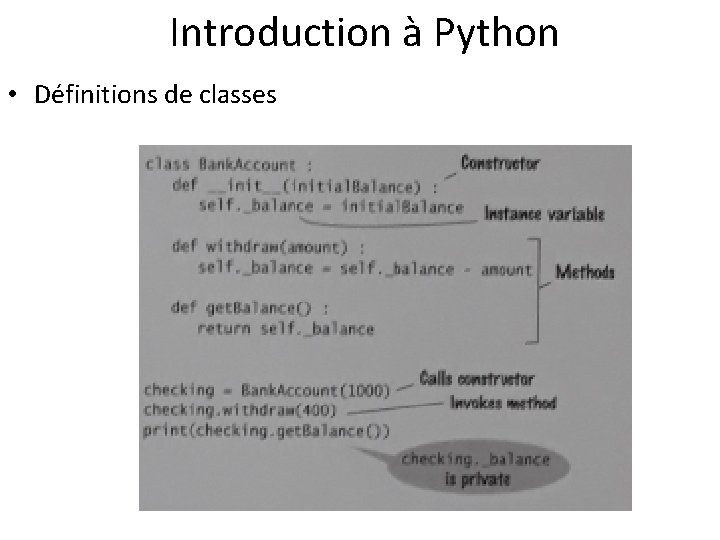  Introduction à Python • Définitions de classes 