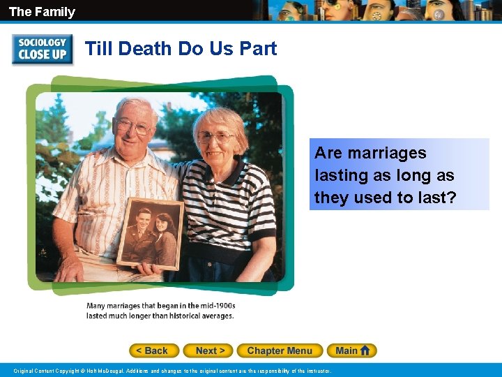 The Family Till Death Do Us Part Are marriages lasting as long as they