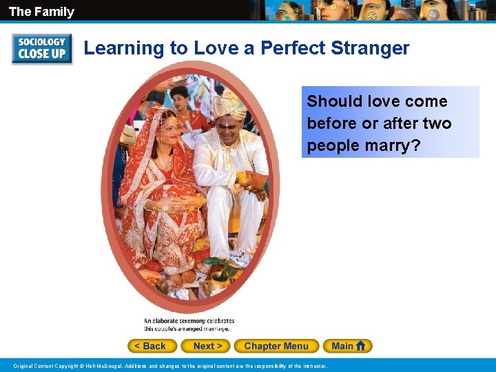 The Family Learning to Love a Perfect Stranger Should love come before or after