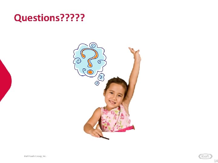 Questions? ? ? Kraft Foods Group, Inc. 14 