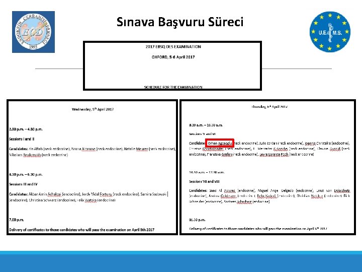 Sınava Başvuru Süreci 