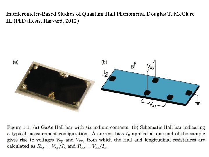Interferometer-Based Studies of Quantum Hall Phenomena, Douglas T. Mc. Clure III (Ph. D thesis,