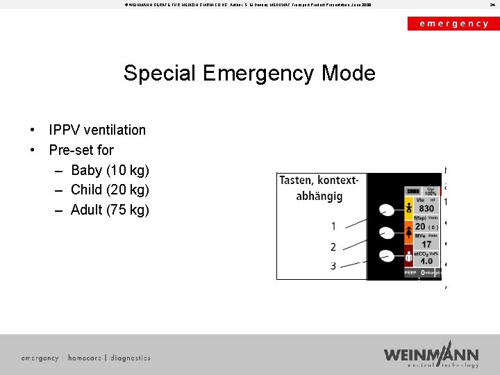 © WEINMANN GERÄTE FÜR MEDIZIN GMBH+CO. KG, Author: S. El Diwany MEDUMAT Transport Product