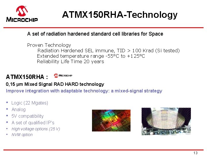 ATMX 150 RHA-Technology A set of radiation hardened standard cell libraries for Space Proven