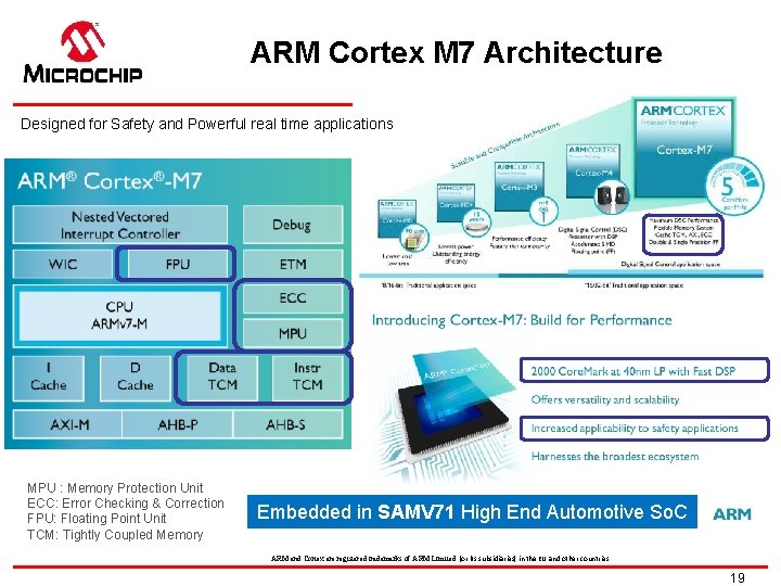 ARM Cortex M 7 Architecture Designed for Safety and Powerful real time applications MPU