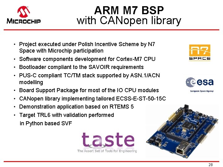 ARM M 7 BSP with CANopen library • Project executed under Polish Incentive Scheme