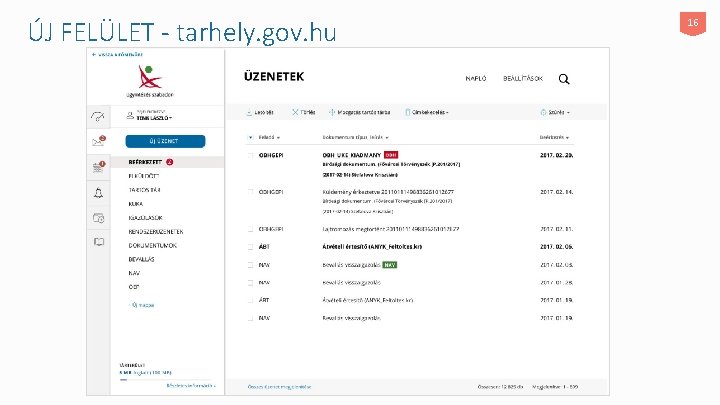 ÚJ FELÜLET - tarhely. gov. hu 16 