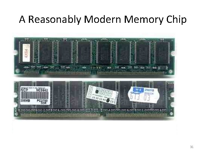 A Reasonably Modern Memory Chip 31 