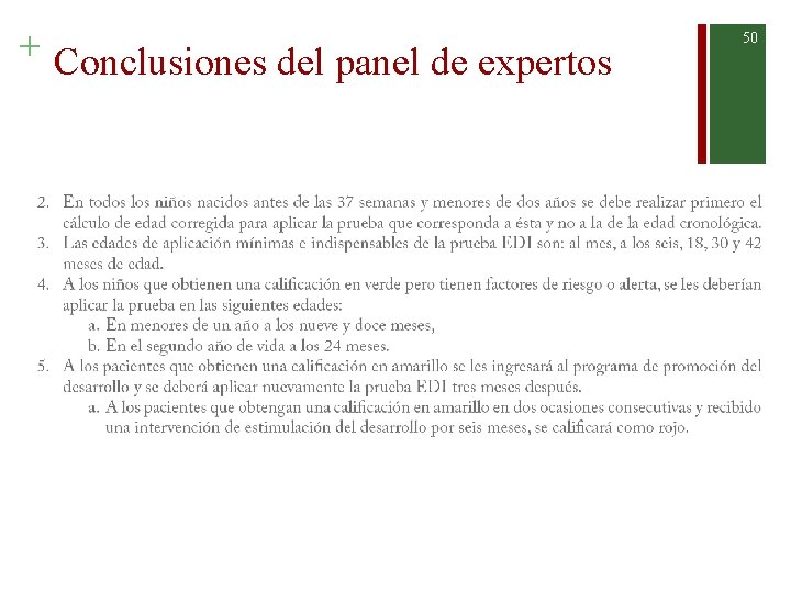 + Conclusiones del panel de expertos 50 