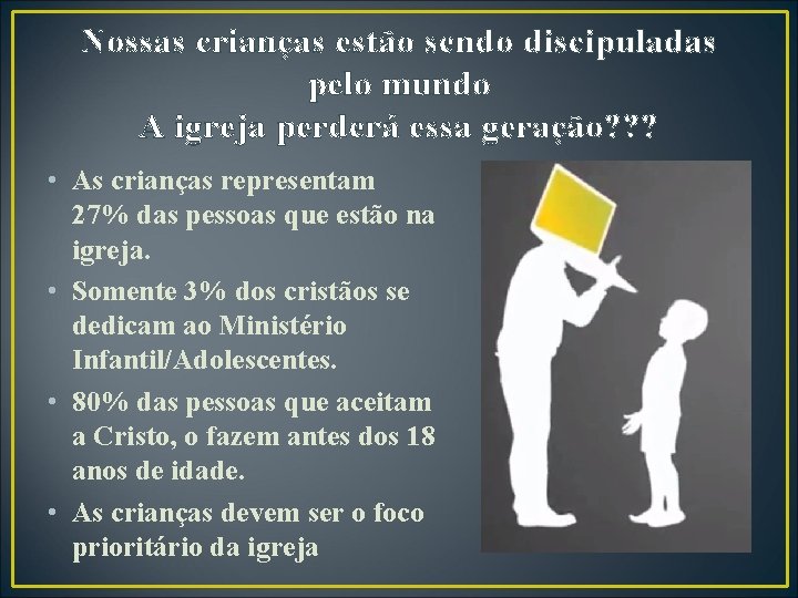 Nossas crianças estão sendo discipuladas pelo mundo A igreja perderá essa geração? ? ?