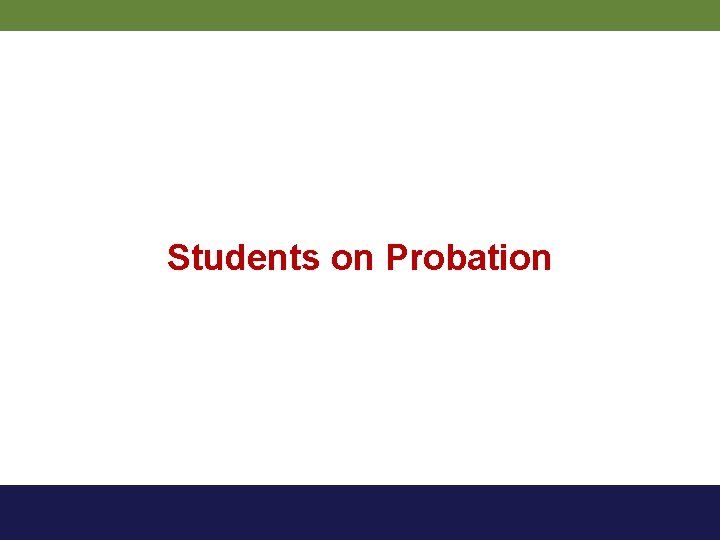 Students on Probation 