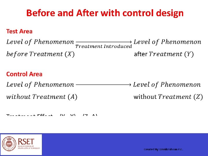  • Before and After with control design 