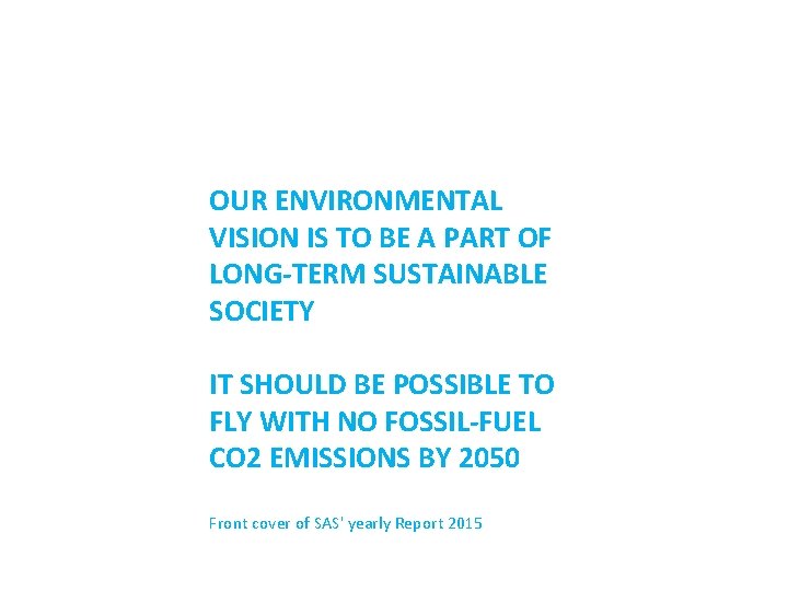  OUR ENVIRONMENTAL VISION IS TO BE A PART OF LONG-TERM SUSTAINABLE SOCIETY IT