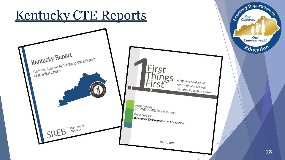 Kentucky CTE Reports 13 Kentucky CTE Reports 13