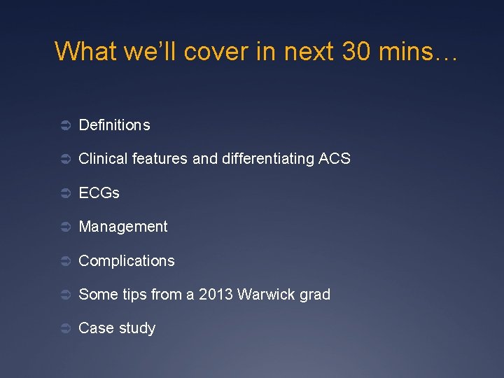 What we’ll cover in next 30 mins… Ü Definitions Ü Clinical features and differentiating