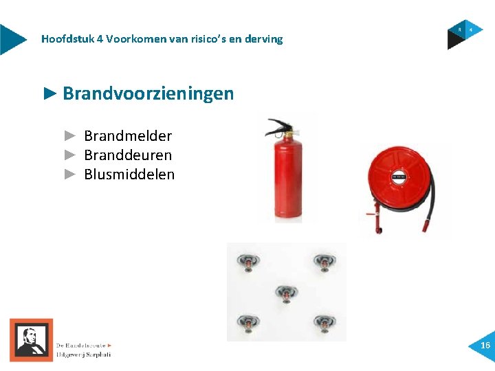 Hoofdstuk 4 Voorkomen van risico’s en derving ► Brandvoorzieningen ► Brandmelder ► Branddeuren ►