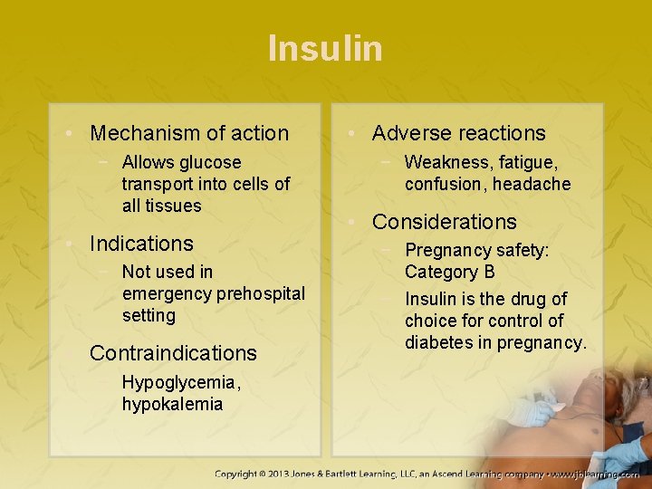 Insulin • Mechanism of action − Allows glucose transport into cells of all tissues