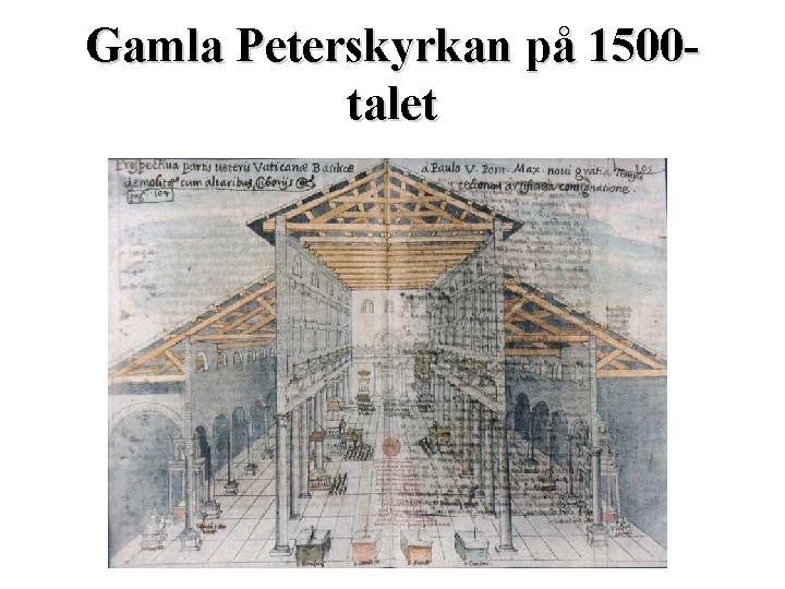 Gamla Peterskyrkan på 1500 talet 