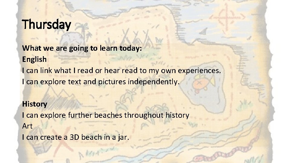Thursday What we are going to learn today: English I can link what I Thursday What we are going to learn today: English I can link what I