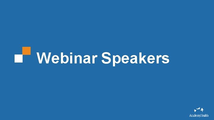 Webinar Speakers 