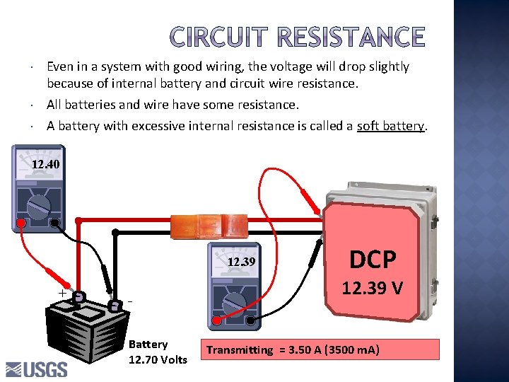 Even in a system with good wiring, the voltage will drop slightly because Even in a system with good wiring, the voltage will drop slightly because