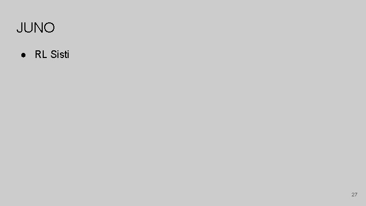 JUNO ● RL Sisti 27 