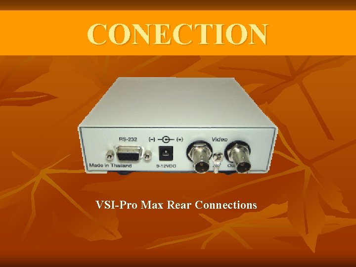 CONECTION VSI-Pro Max Rear Connections 