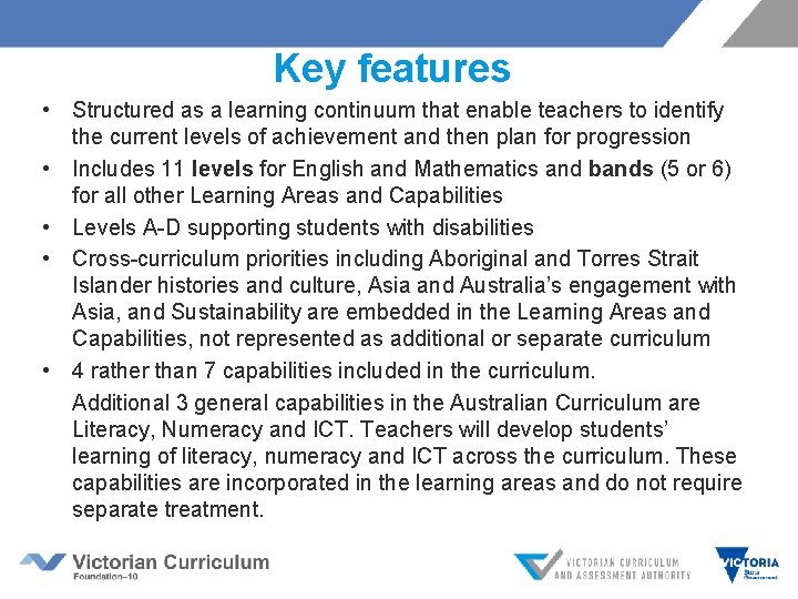 Key features • Structured as a learning continuum that enable teachers to identify the
