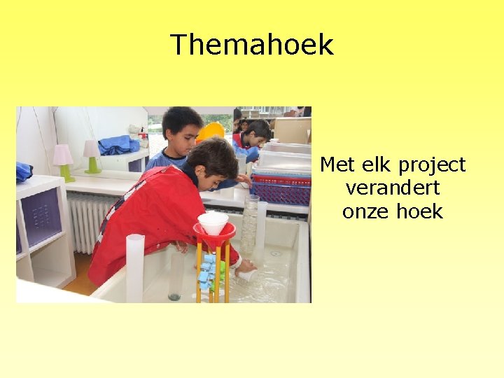 Themahoek Met elk project verandert onze hoek 