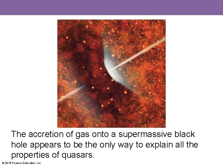 The accretion of gas onto a supermassive black hole appears to be the only