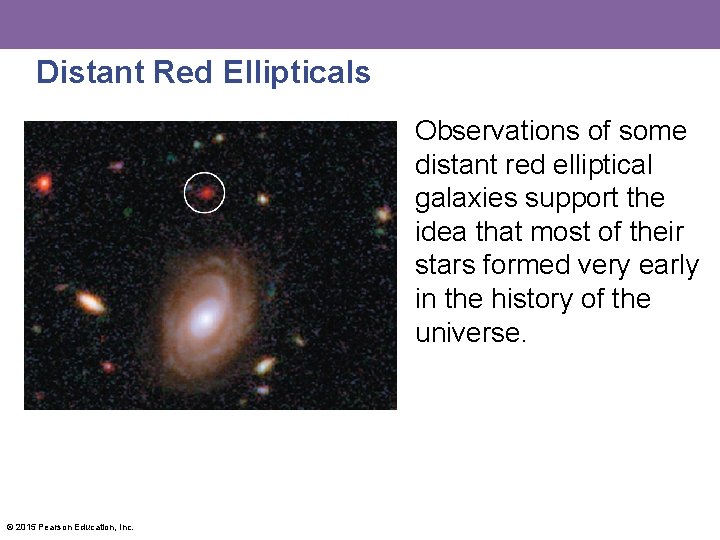 Distant Red Ellipticals Observations of some distant red elliptical galaxies support the idea that