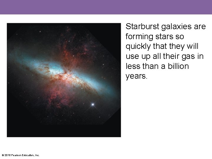 Starburst galaxies are forming stars so quickly that they will use up all their