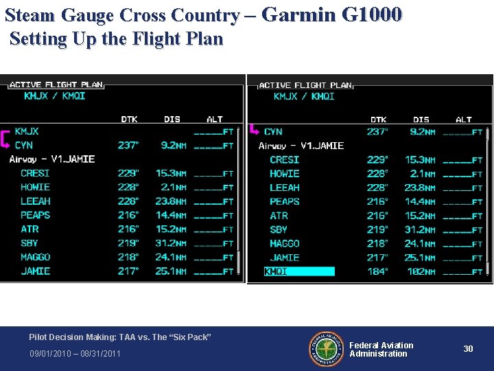 Steam Gauge Cross Country – Garmin G 1000 Setting Up the Flight Plan Pilot Steam Gauge Cross Country – Garmin G 1000 Setting Up the Flight Plan Pilot