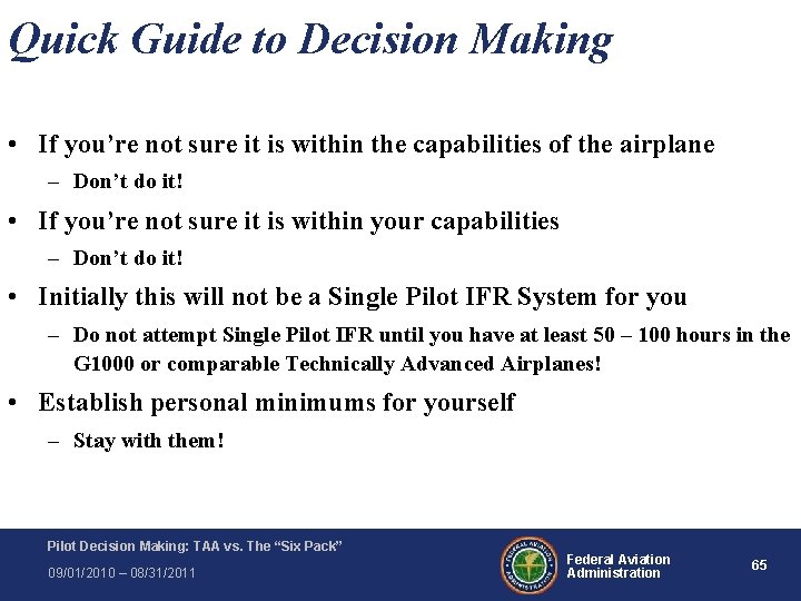 Quick Guide to Decision Making • If you’re not sure it is within the Quick Guide to Decision Making • If you’re not sure it is within the